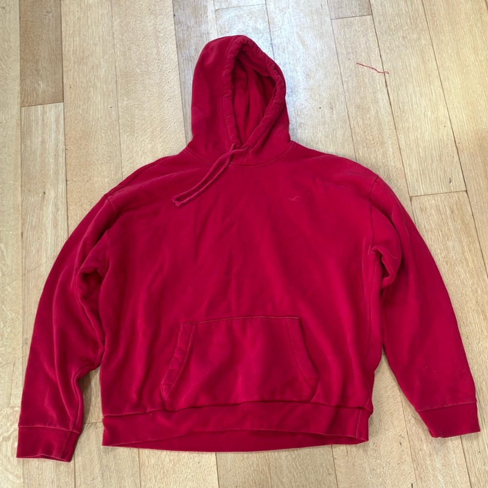 Hollister Men's Red Hoodie size XXL